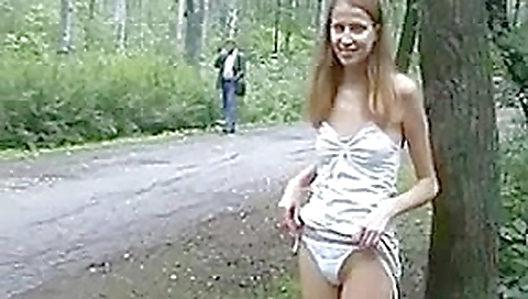 Sweet Girl Flashing In Public