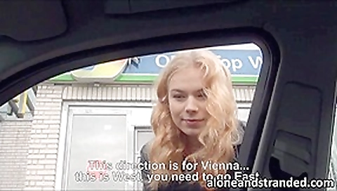 Blonde teen 18+ Nishe enjoying a road fuck