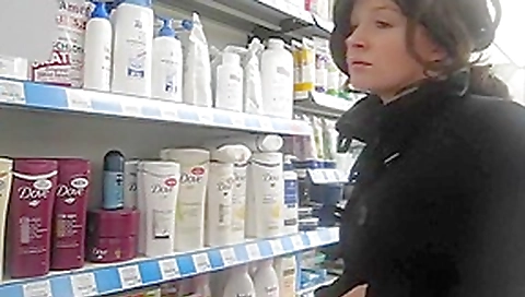 Public masturbation with busty immature