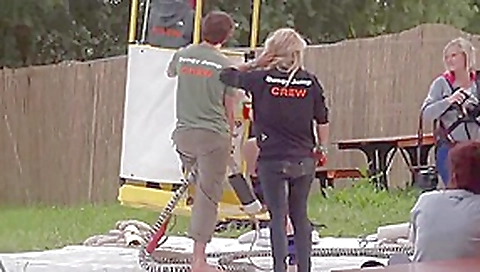 Defqon naked girl bungee jump