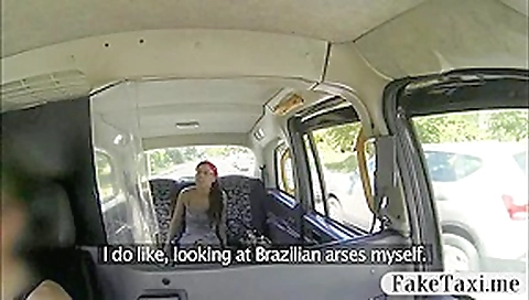 Tiny black girl pussy fucked with fraud driver in the cab