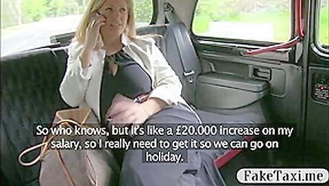 Horny milf customer twat fucked with fake driver for free