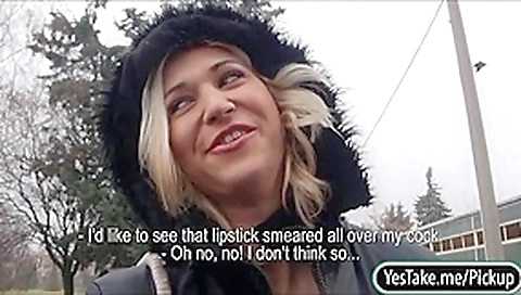 Slutty blonde Eurobabe Linda Ray pussy railed for money