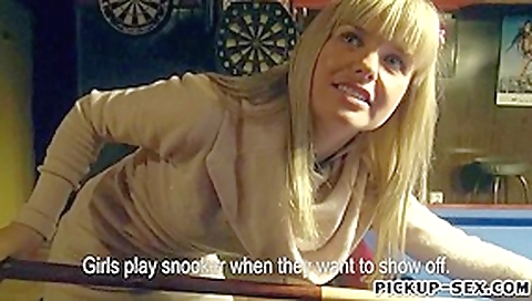 Cutie amateur Czech girl Mikayla nailed in billiards alley
