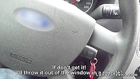 Leaned over teen 18+ giving blowjob and fucking in car