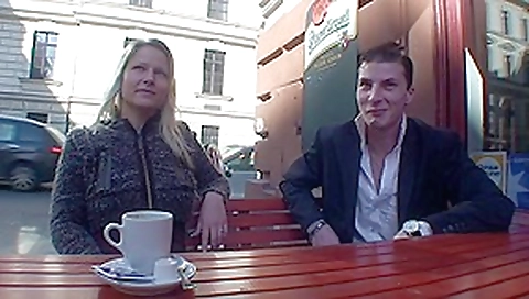 Janet in outside porn vid with a slutty chick and a big guy