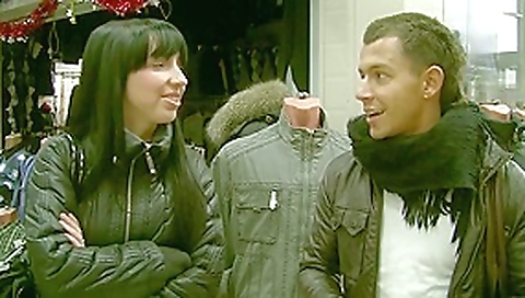 Darina in slutty minx and a guy having sex in restroom