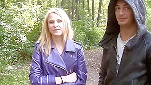 Yani in outdoor sex scene with a chick sucking big schlong