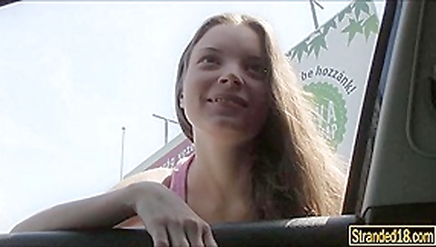 Pretty amateur teen 18+ Anita B nailed and jizzed on by stranger