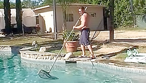 Poolside Buttfuck For Shorthaired Redhead teen 18+ Emily