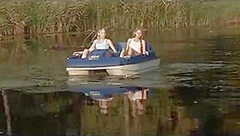 Nude Beach - Two Blond teens 18+ Playing on the Water