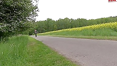 Hot brunette gets facial after sucking and fucking