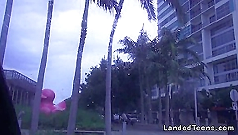 Costumed teen 18+ fucking in the car in public